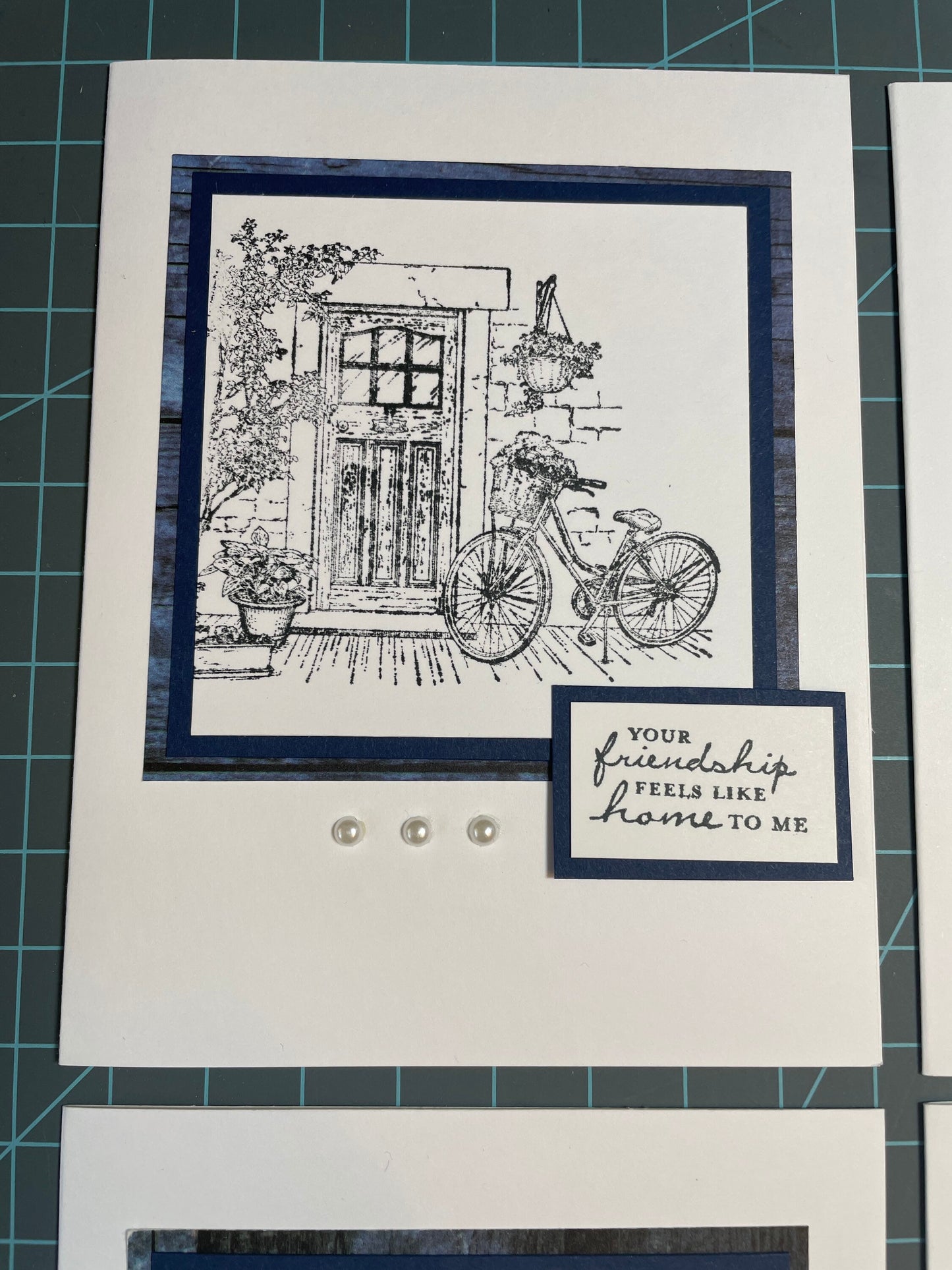 Handmade Greeting Cards-Set of Four- Home Theme