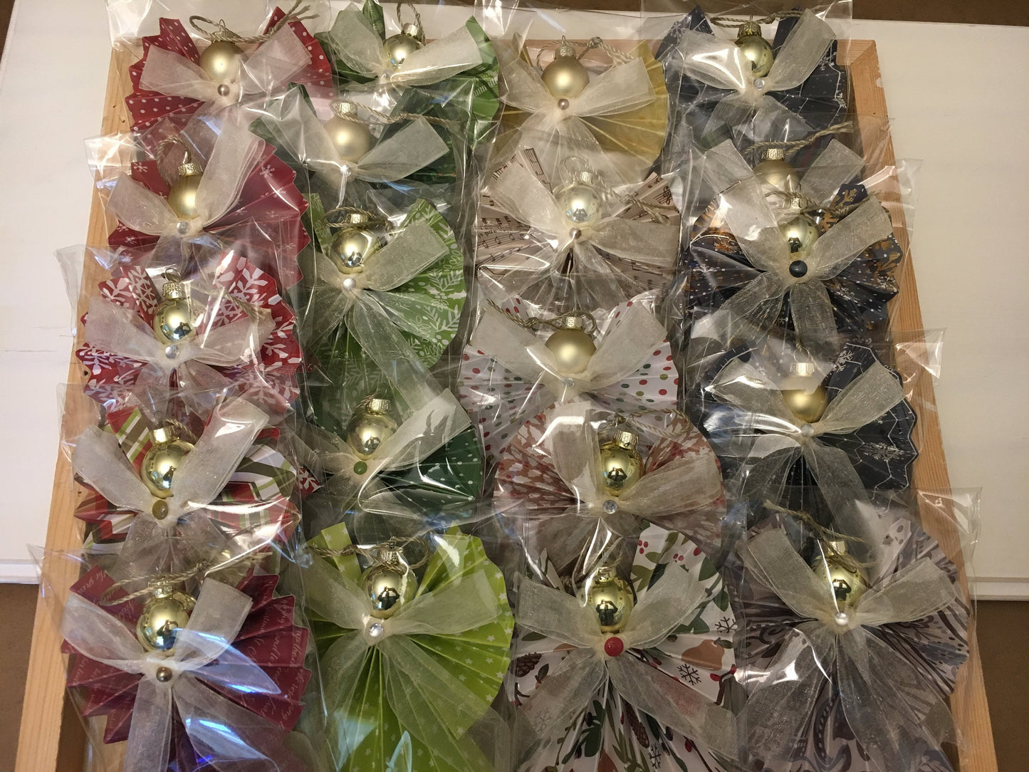 Handmade Angel Ornament, Designer Paper & Ribbon