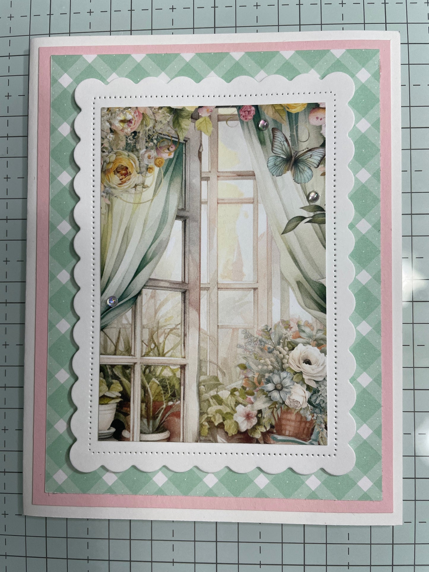 Handmade Greeting Card- Four Card Set-Spring theme