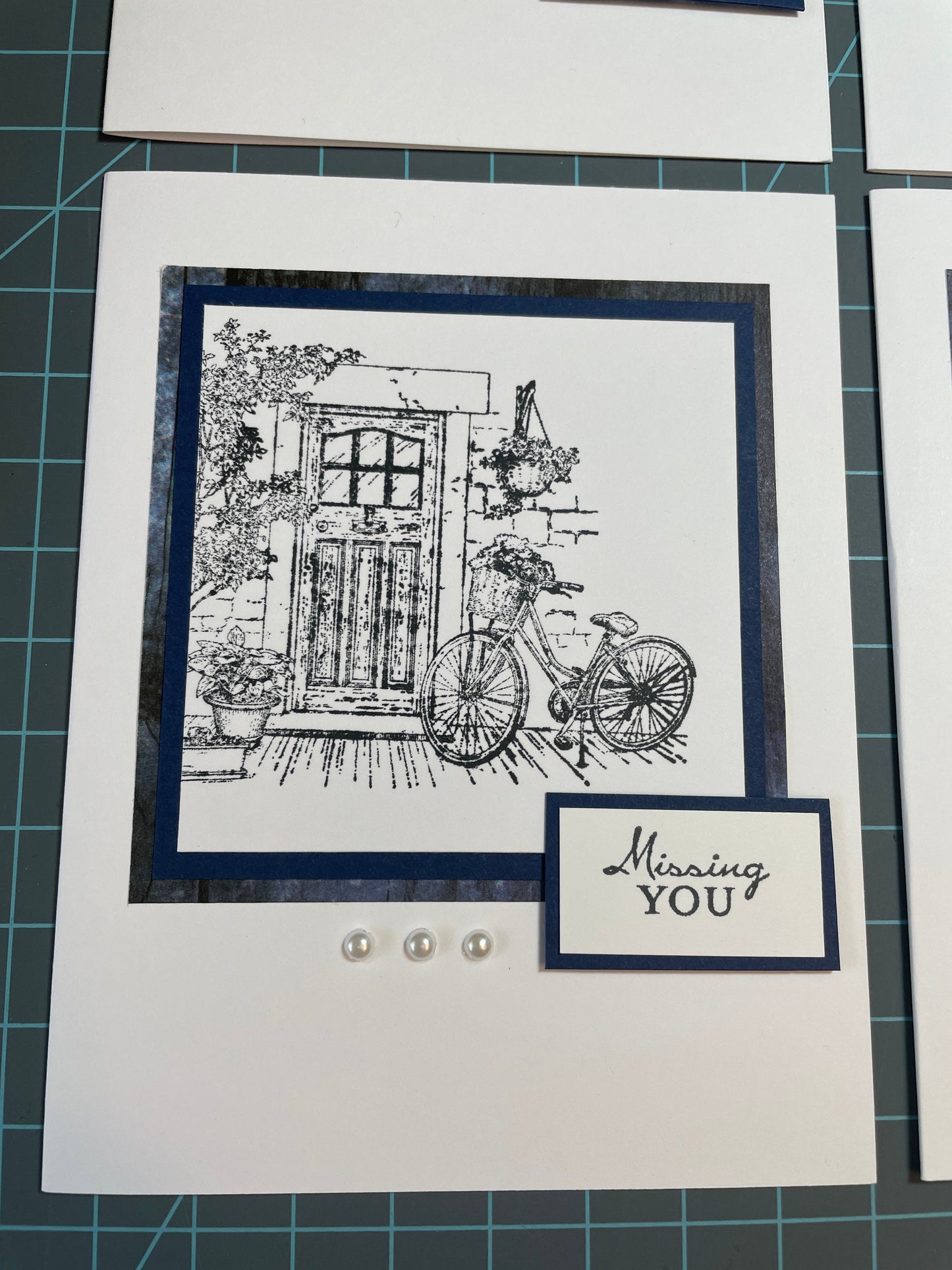 Handmade Greeting Cards-Set of Four- Home Theme