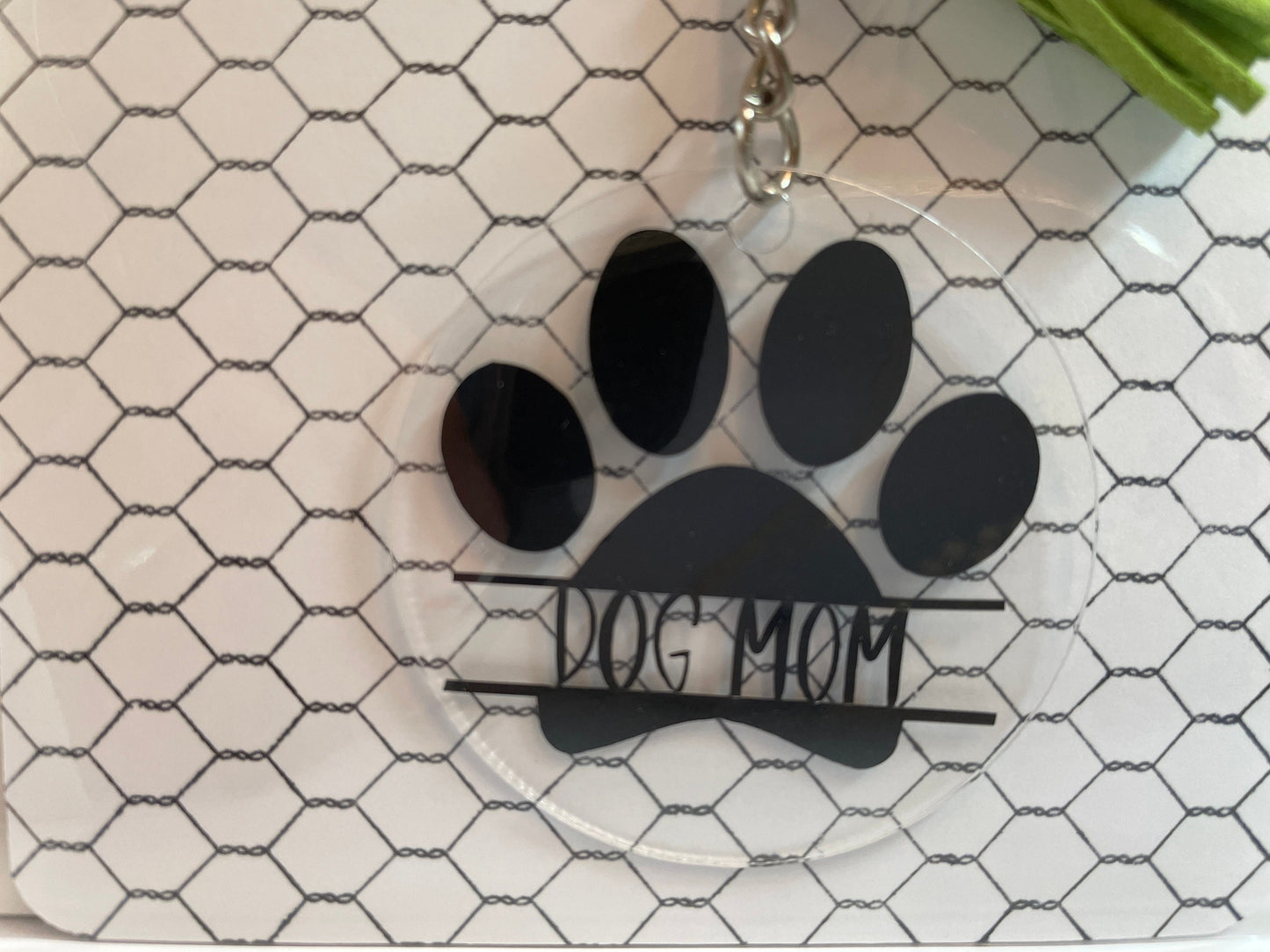 Acrylic Keychain - DOG MOM