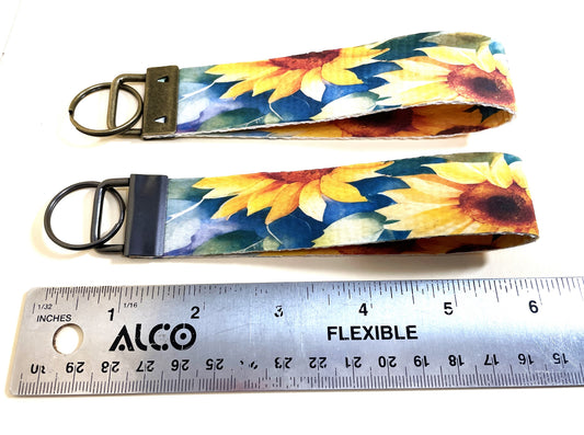 6" Wristlet Keyfob Keychain-Multi Sunflower