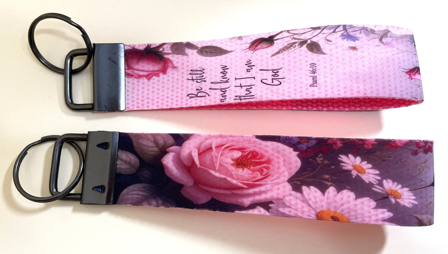 6" Wristlet Keyfob Keychain-Be Still and Know