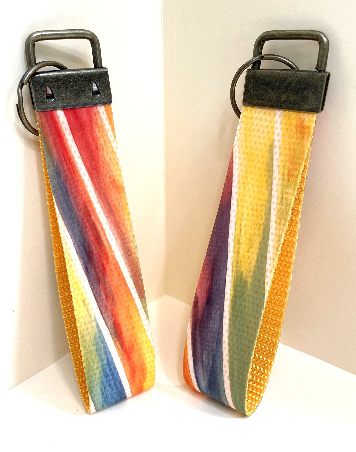 6" Wristlet Keyfob Keychain-Rainbow