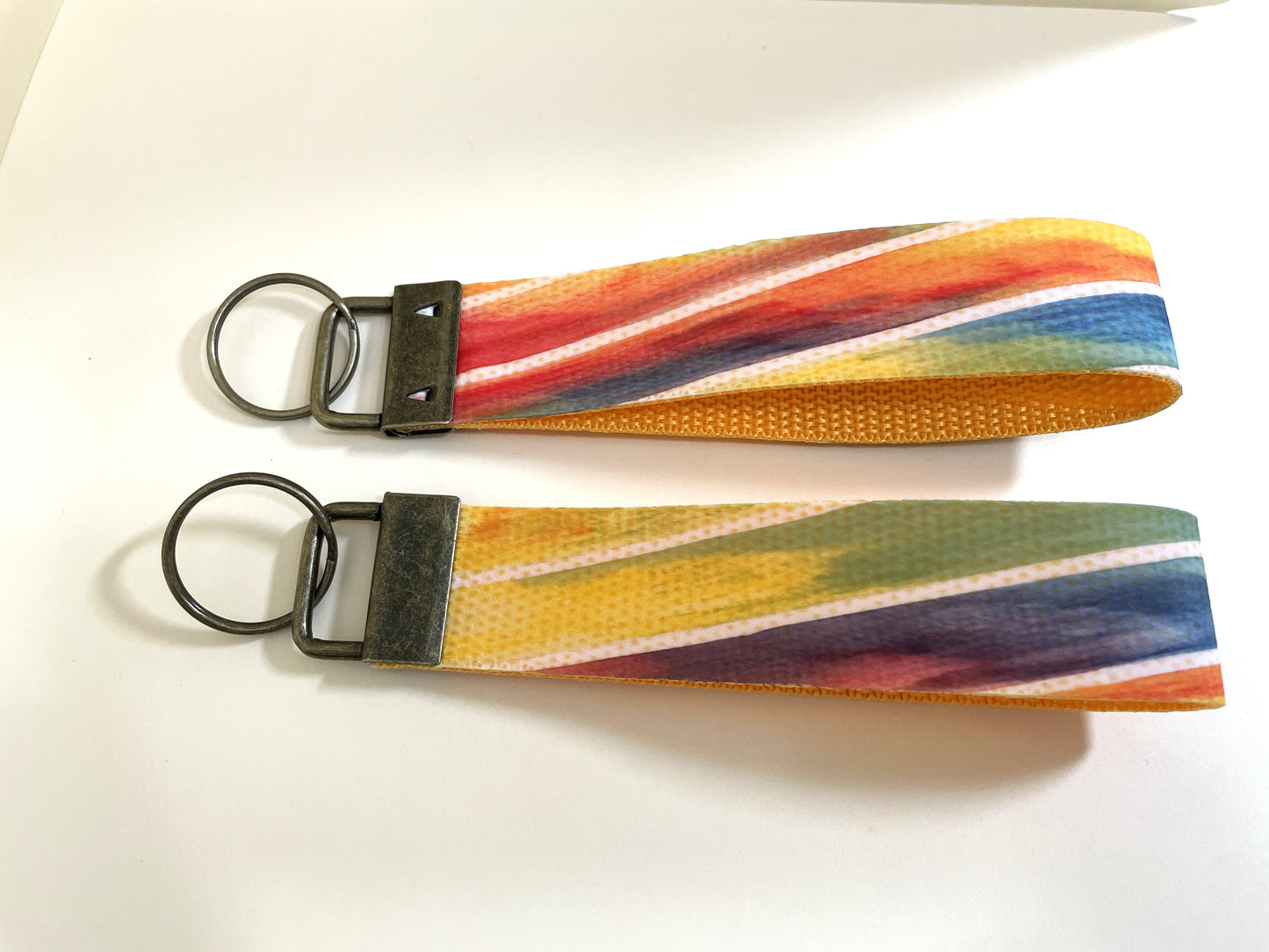 6" Wristlet Keyfob Keychain-Rainbow