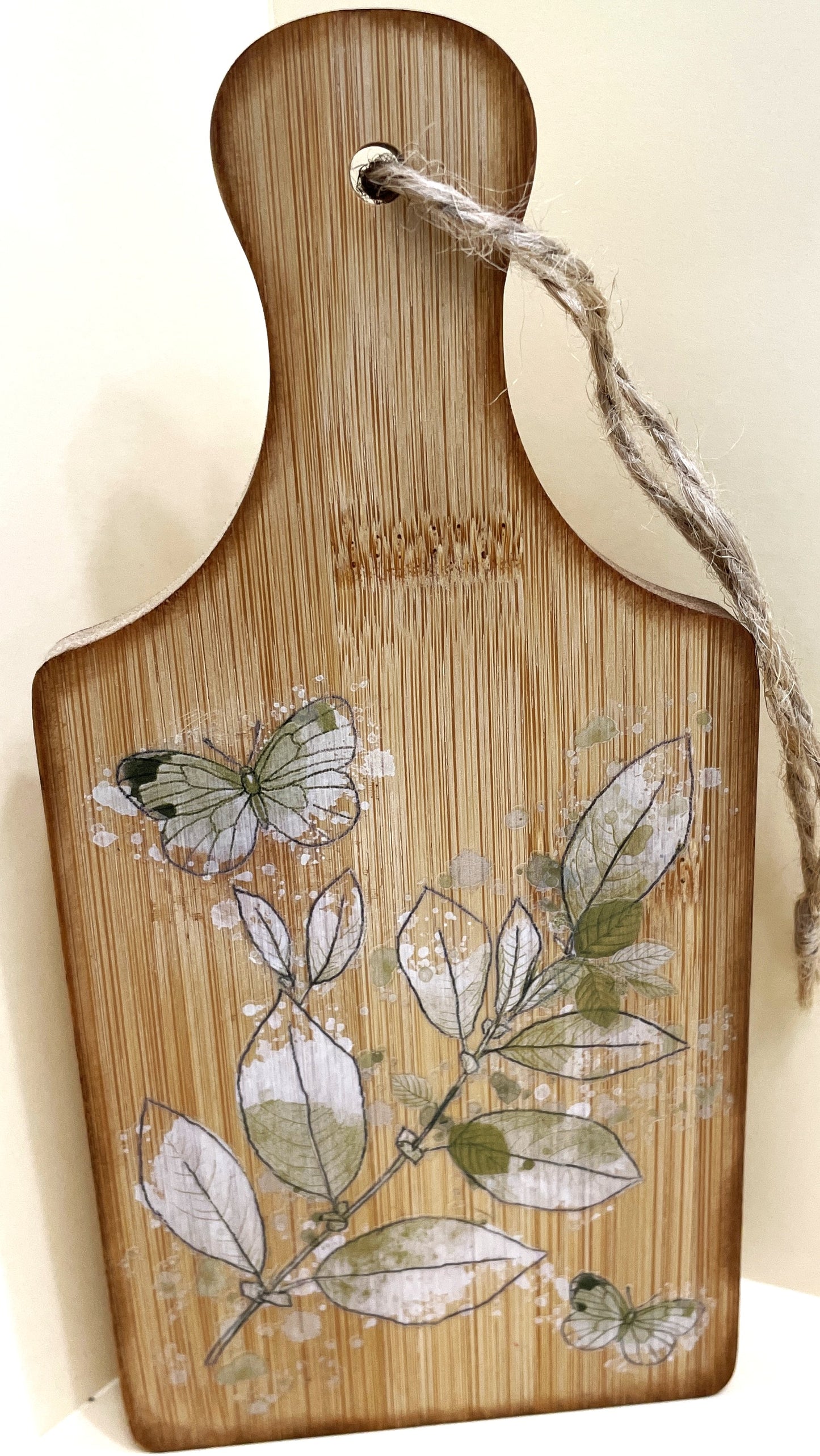 Shelf Sitter Sign- Floral Spray Butterly Top Left Bottom Right