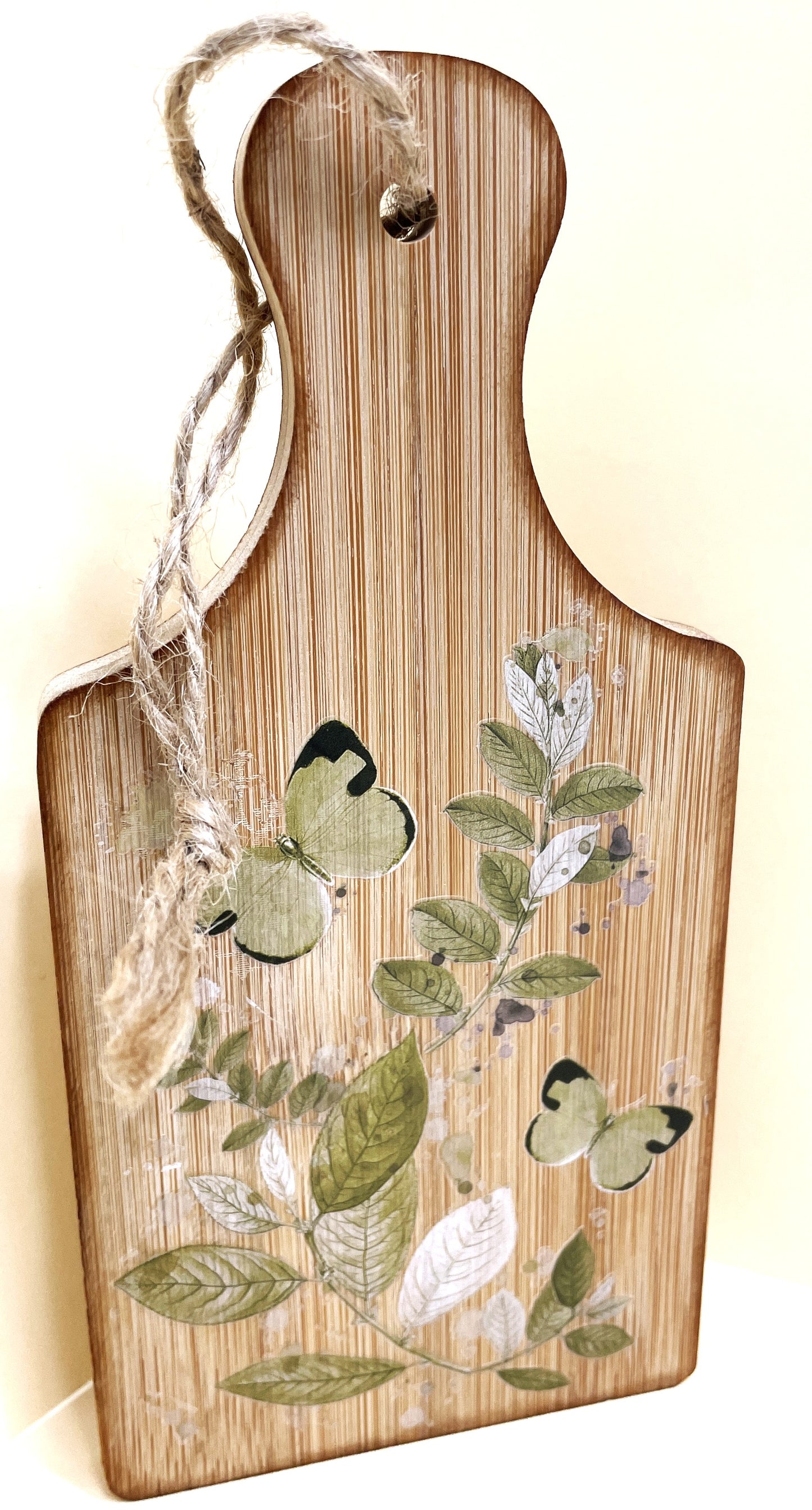 Shelf Sitter-Floral Spray Two Butterflies Dark Wing tip