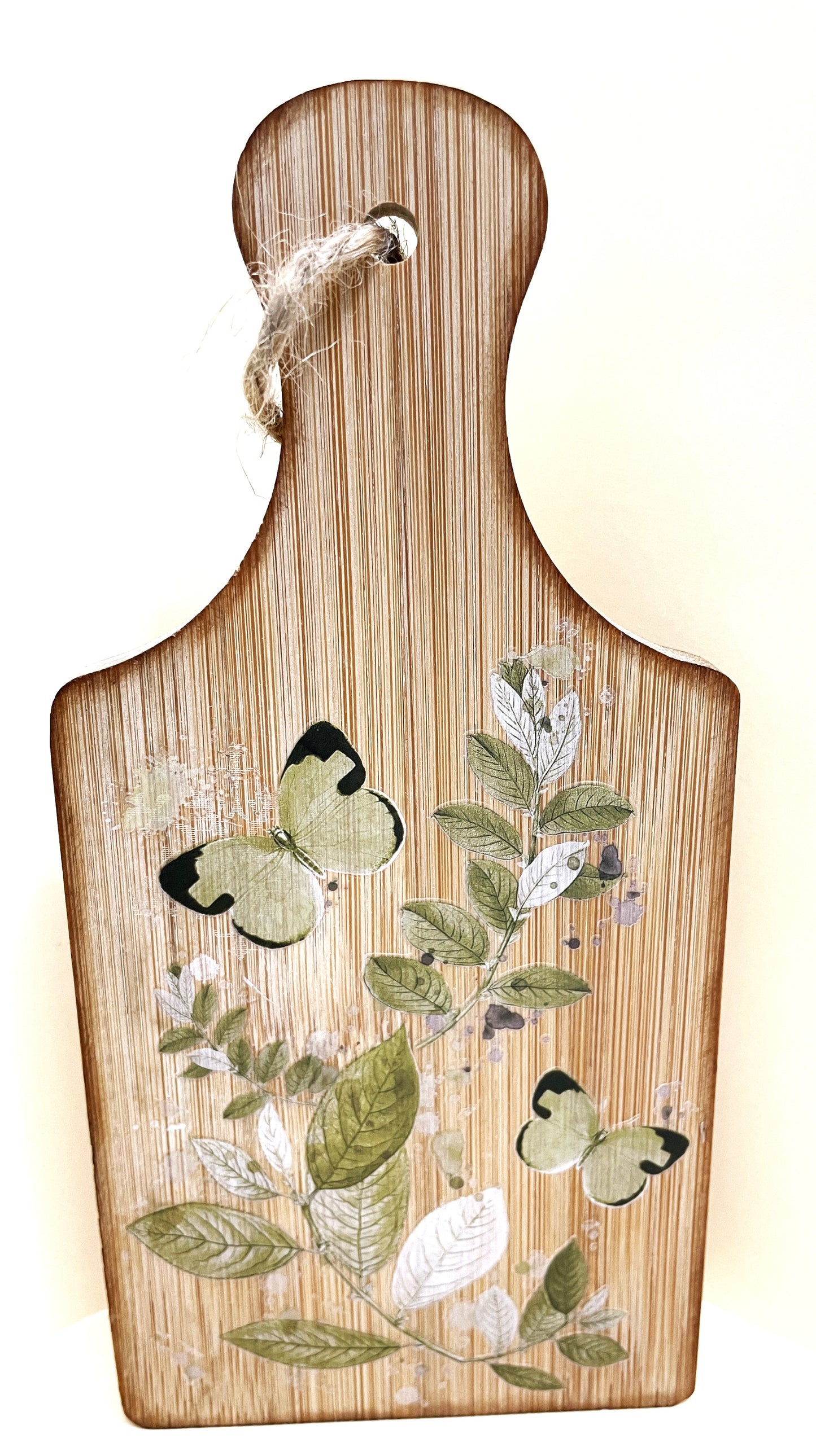 Shelf Sitter-Floral Spray Two Butterflies Dark Wing tip