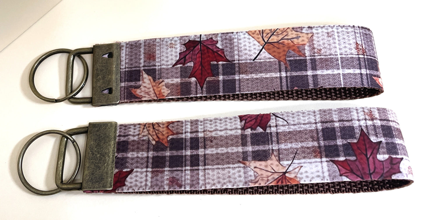 6" Wristlet Keyfob Kechain - Fall Leaves