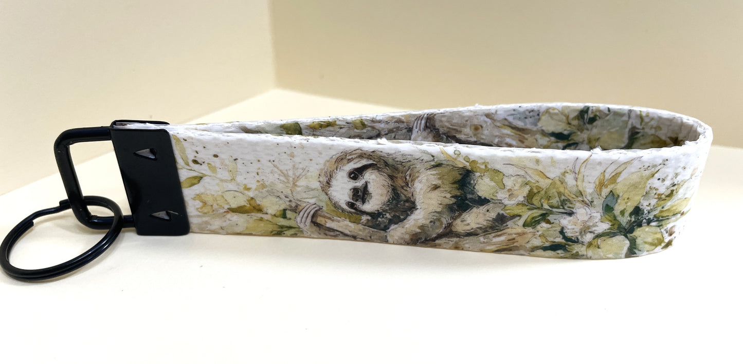 6" Wristlet Keyfob Keychain - Sloth
