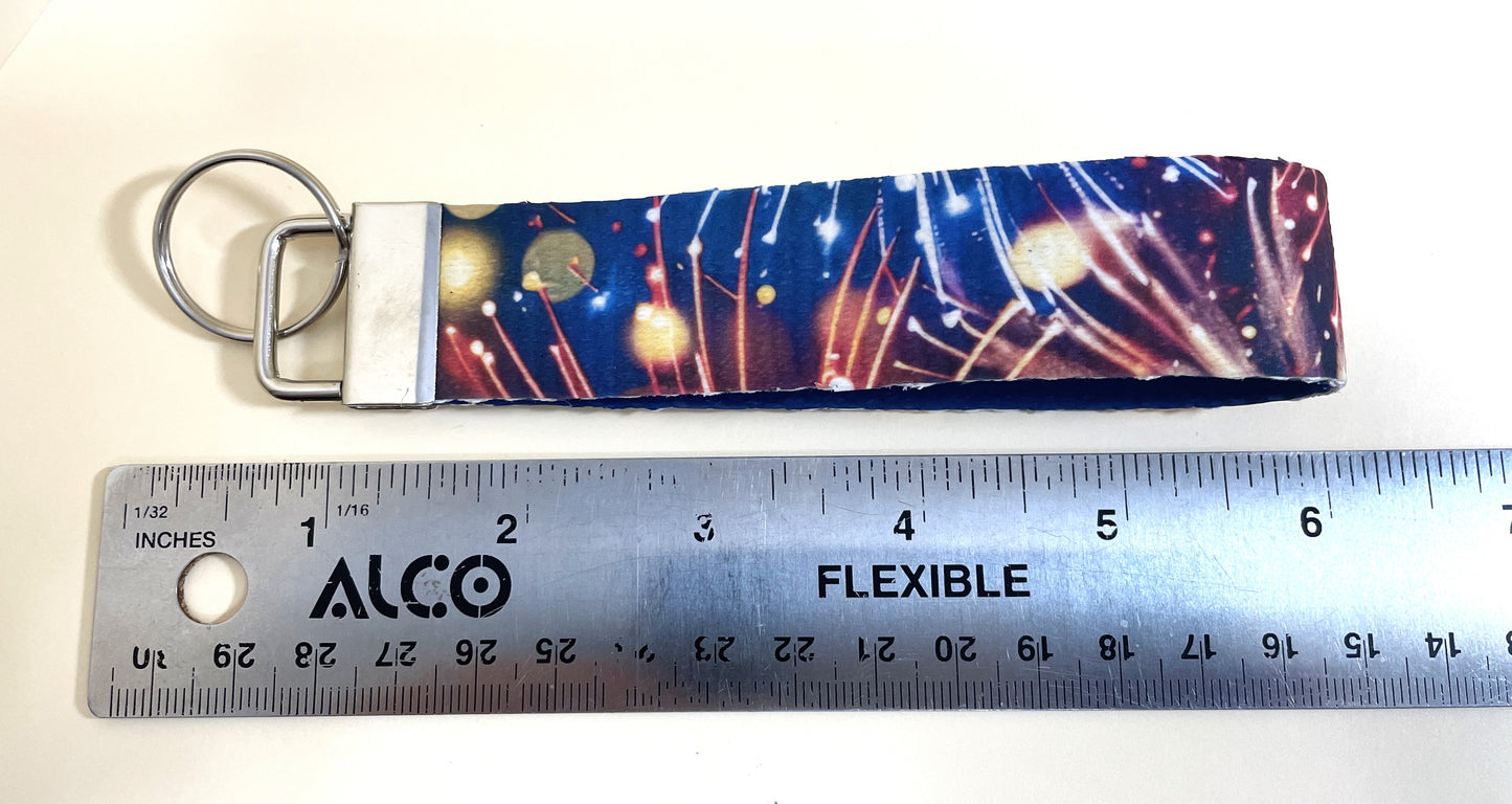 6" Wristlet Keyfob Keychain - Fireworks