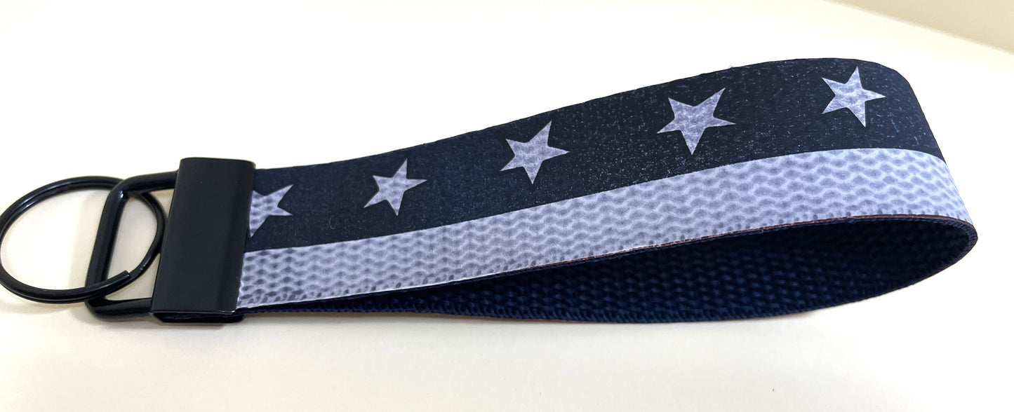 6" Wristlet Keyfob Keychain - Patriotic Star