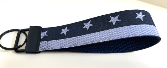 6" Wristlet Keyfob Keychain - Patriotic Star