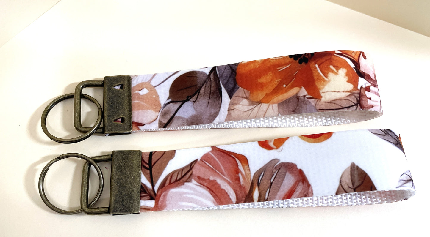 6" Wristlet Keyfob Keychain - Fall Leaves