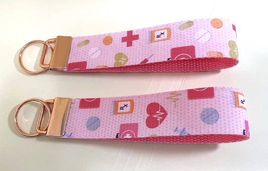 6" Wristlet Keyfob Keychain - Medical Nurse theme