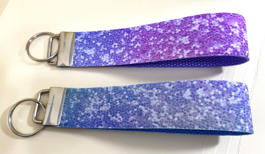 6" Wristlet Keyfob Keychain - Multicolor Splatter