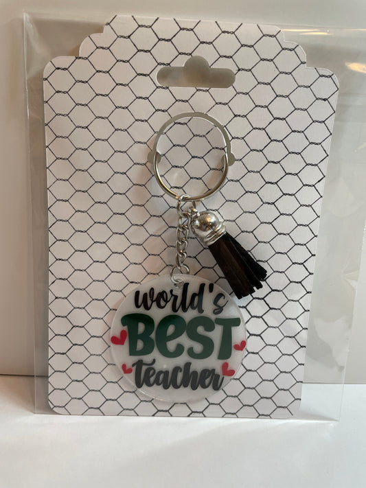 Acrylic Key Chain - World's Best Teacher